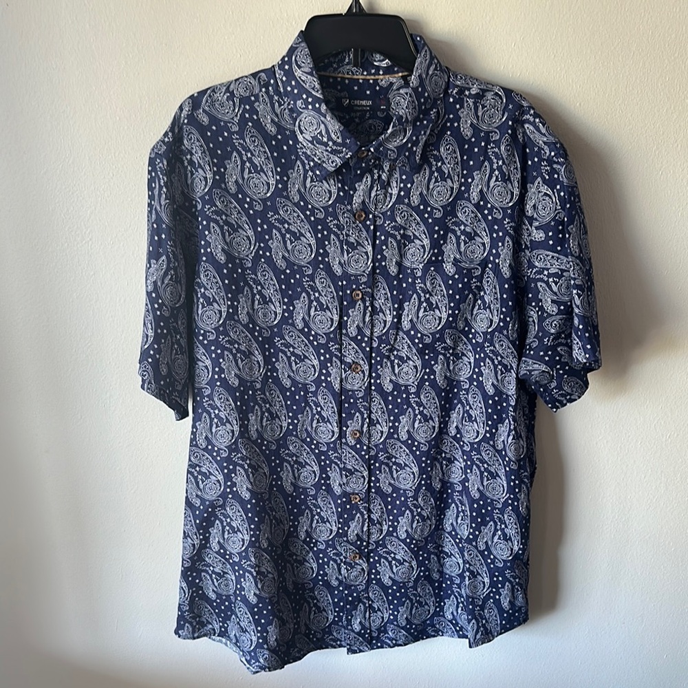 Daniel Cremieux Blue Paisley Button Down Shirt